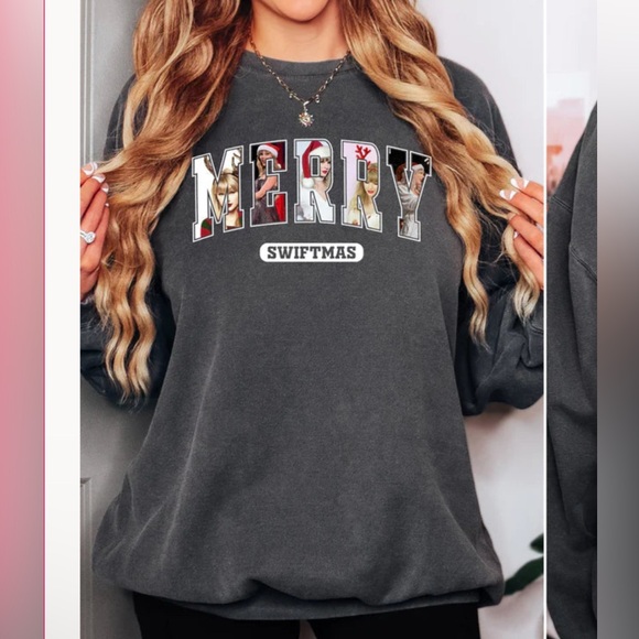 Gray Merry Swiftmas Sweatshirt brand new - Picture 2 of 4